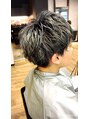 アグ ヘアー ケイト 山形大野目店(Agu hair kate) シルバー系ツーブリーチハイカラーメンズ刈り上げスタイル