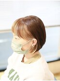 【赤羽リビーチ】アクセサリーカラーベージュ×ショートボブ