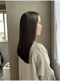 黒髪ロング/ぱつっとカット/縮毛矯正/髪質改善［南青山］