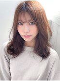 《Agu hair》シースルーバング色っぽふんわりセミデ