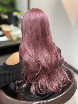 エレクシィ(ELEXY) ライトピンクアッシュ　ロングスタイル