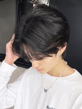 アルバム 新宿(ALBUM SHINJUKU) メンズヘア_ハイライト波巻きアッシュブラック_ba426941