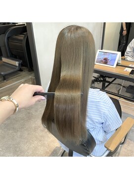 グラ デザイン アンド ヘアー 天王寺店(GRAS DESIGN & HAIR by HEADLIGHT) ブリーチなしダブルカラー透明感オリーブ