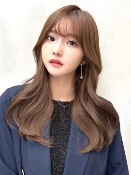 ミラリー トウキョウ(Mirareee Tokyo) 20代30代40代◎前髪パーマグレーベージュレイヤーロング黒髪
