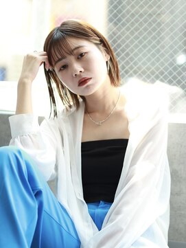 ルー(Luu) インナーカラー切りっぱなしボブ神戸/東灘/住吉/摂津本山/岡本