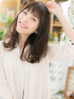 カバーヘア ブリス 志木南口駅前店(COVER HAIR bliss)&nbsp;斜めバングオリーブグレージュ小顔大人巻きc5志木20代30代40代