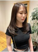 【堂安稚菜】グレージュ×レイヤーカット