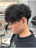 マッシュスパイラルパーマツイストスパイラル波巻きメンズ