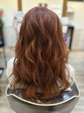 プリズム ヘアーデザイン みずほ台店 外国人風オレンジレッド