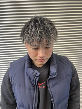 メンズグルーミングナンバーナイン(MEN'S GROOMING NUMBER NINE) ホワイトメッシュ/ツイストスパイラル/メンズパーマ