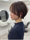 ショートカットxひし形ショートボブ×前髪あり20代30代40代