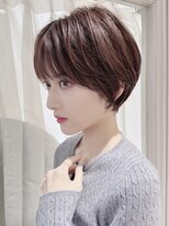 ハピネス クローバー 八木店(Happiness CLOVER) くびれショート　チョコブラウン　白髪ぼかし　髪質改善　八木