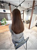 艶髪質　酸性ストレート　ベージュ系