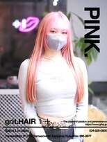 グリット ヘアープラス(grit.HAIR|+) 【grit.】シャーベットピンク透明感カラー| 郡山