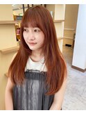 Rasca  オレンジベージュ ロングレイヤー