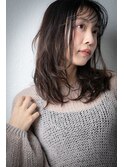 □黒髪レイヤーカット毛先パーマウェットヘア415北浦和20代30代