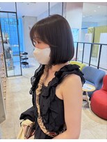 エル バイ ゼノン ビューティー(L by ZENON BEAUTY)&nbsp;オリーブグレージュ　内巻きボブ　モテ