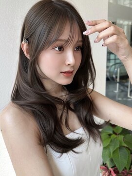 ミンクス 銀座店(MINX) 【MINX】顔まわり似合わせカット＋暗めカラーロング_銀座