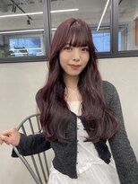 ニコ トウキョウ 渋谷(nico TOKYO)&nbsp;ダブルカラーチェリーレッドピンクブラウン韓国レイヤーロング