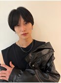 メンズハイライトレイヤーカットグレージュベージュショート