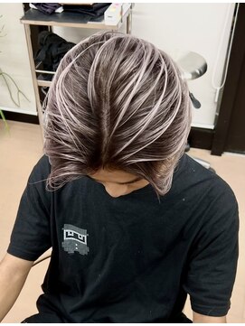 ヌエン 渋谷(NU/EN) フェザーウルフ/メンズバレイヤージュ/メンズシャドールーツ