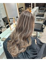 ブレンド 渋谷(BLend) ハイライトミディアムヘア暗めカラーデザインカラー