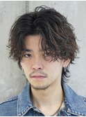 札幌大通メンズパーマシャドウパーマ無造作パーマメンズカット 