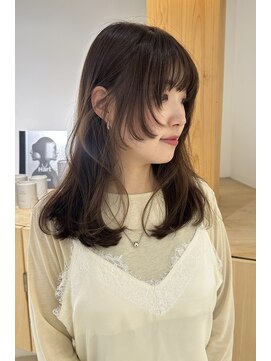 ニール 名古屋 伏見 丸の内(NEELU) 【RIE】顔まわりレイヤーニュアンスベージュ