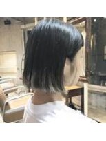 サロンドミルク 原宿(salon de MiLK)&nbsp;サロンドミルク原宿　ネイビー×ホワイトアッシュ裾カラー