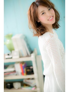 ミック ヘアアンドビューティー 大山店(miq  Hair&Beauty) くしゅっ★カールで♪華やかゆるミディ