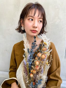 ロジッタ(ROJITHA) 【ROJITHA】くせ毛風カールミディ×アッシュブラウン