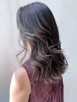 アルバム 銀座(ALBUM GINZA) ハイライトロング_ココアブラウンフリンジウェーブ_ba304761