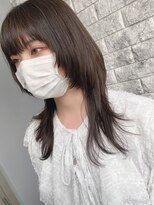 リアイス(Re:ICE) ミニウルフ/くすみブルー/流れるレイヤー/インナーハイライト