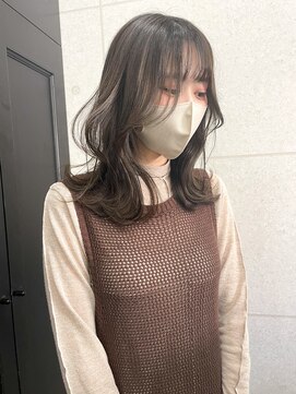 アンリ(Anli) 【Anli☆岩瀬萌】オリーブベージュ 秋ヘア くびれミディ 韓国風