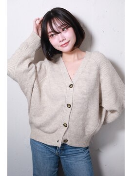 アディクト 東陽町西口(addict) かわいいワンカールボブ＿地毛風カラー＿シースルー［東陽町］