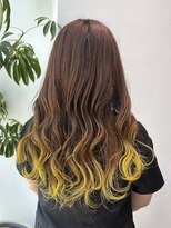 ステア ケース(stair case)&nbsp;ブラウン×イエロー