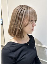 (銀座) ハイトーンボブ　バレイヤージュ