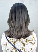 グレージュカラーくびレイヤーグレーベージュ_ba465292