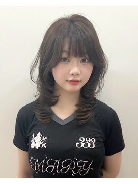 ワン バイ ジエクト(One by The Ect) 韓国ざくざくレイヤーハッシュカット髪質改善カラー