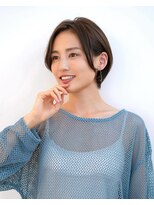 アイスバーグ(eyesburg)&nbsp;前髪なしひし形大人ショートミルクティーベージュワンカール