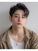 20代30代◎アップバングショートパーマ*スパイラル×黒髪