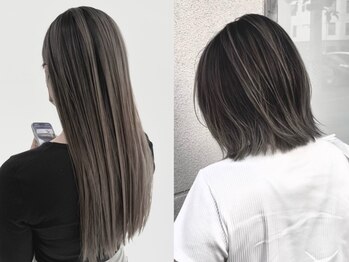 アロハナ 津店(ALOHANA)の写真/白髪ぼかしハイライトで立体感を出して、透明感のある上品な仕上がりに♪グレイカラーでも理想を実現＊