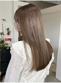 渋谷ブリーチカラーハイトーンヘーゼルベージュカラー韓国カラー