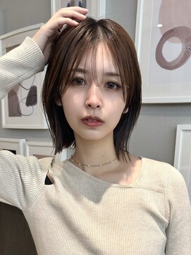 サンド 大阪梅田(sand) オリーブグレー/クラゲヘアー/ココアベージュ/くびれボブ