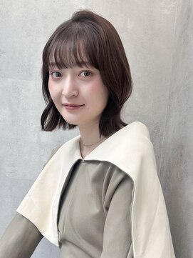 ラベル 渋谷(LAVEL) ココアブラウンミディアムレイヤーブリーチなし髪質改善渋谷