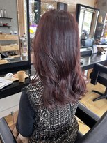 ティアラ あさぎり店&nbsp;ブリーチなしラベンダーブラウン　ロングボブ