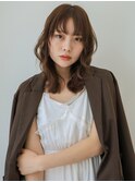 ウェーブヘア×チョコレートブラウン