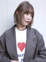 ニコフクオカヘアーメイク(NIKO Fukuoka Hair Make)&nbsp;[NIKO]ミルクティーグレージュ/ベージュカラー/ハイトーンボブ