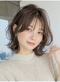【イエベ春】垢抜けシースルーバング×大人華やかくびれボブ