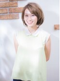 ゆるるんふわっとなナチュラル丸み可愛いショートボブ